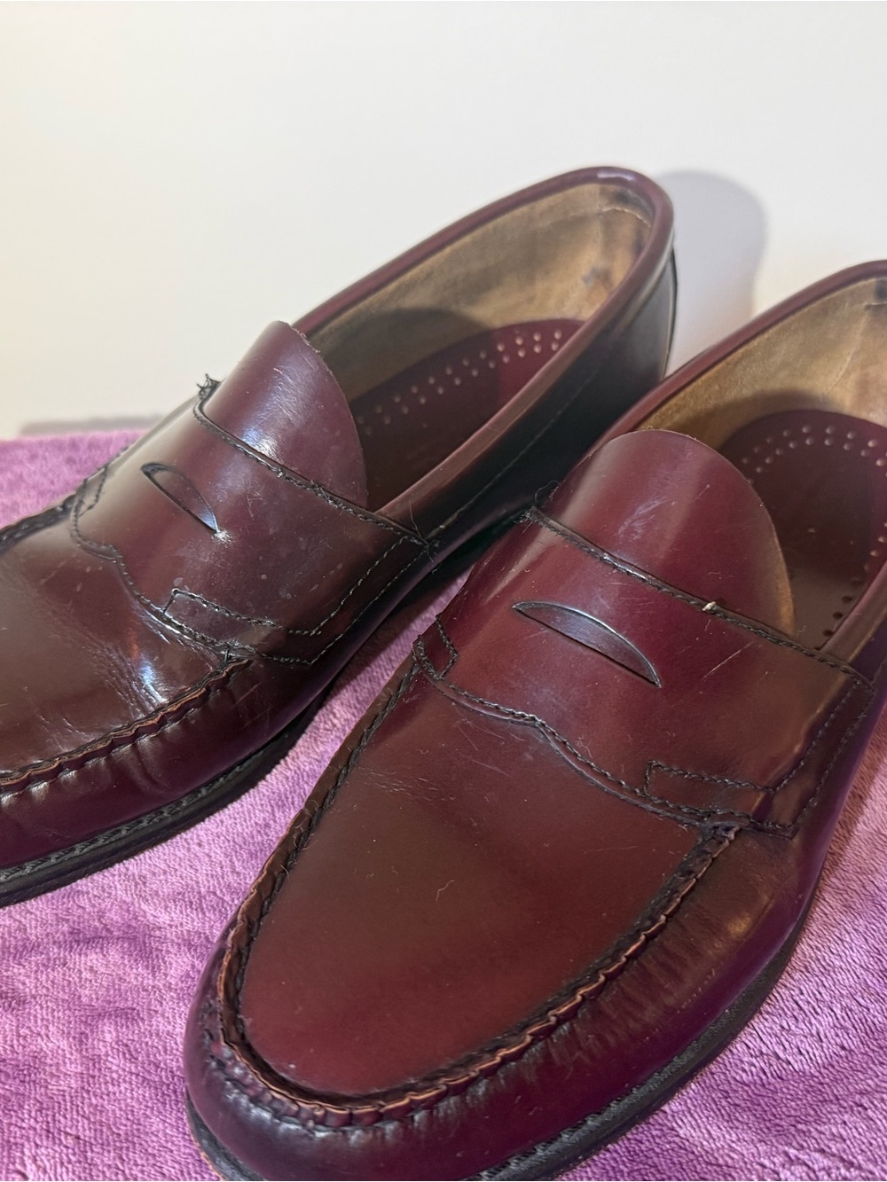 G.H. Bass & Co. Burgundy Leather Penny Loafers